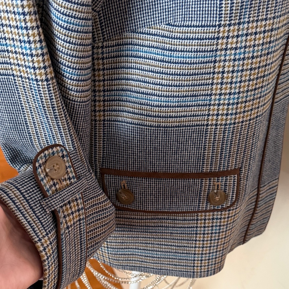 Pendleton Blue And Tan Checkered Jacket - image 5